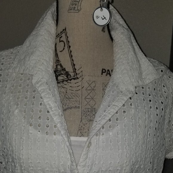 White Sailor Style Lined (tank dress) Dress - Picture 3 of 12